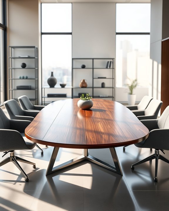 elegant oval executive table