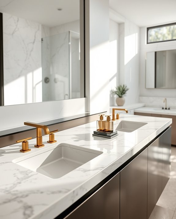 elegant polished marble countertops