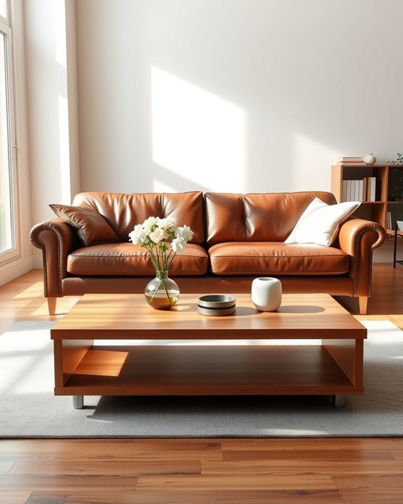 elegant timeless leather sofa