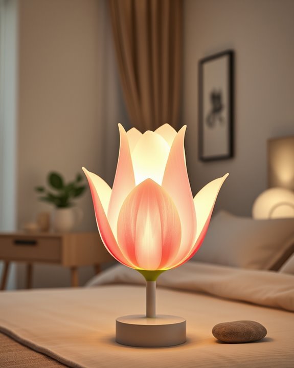 elegant tulip lamp glow