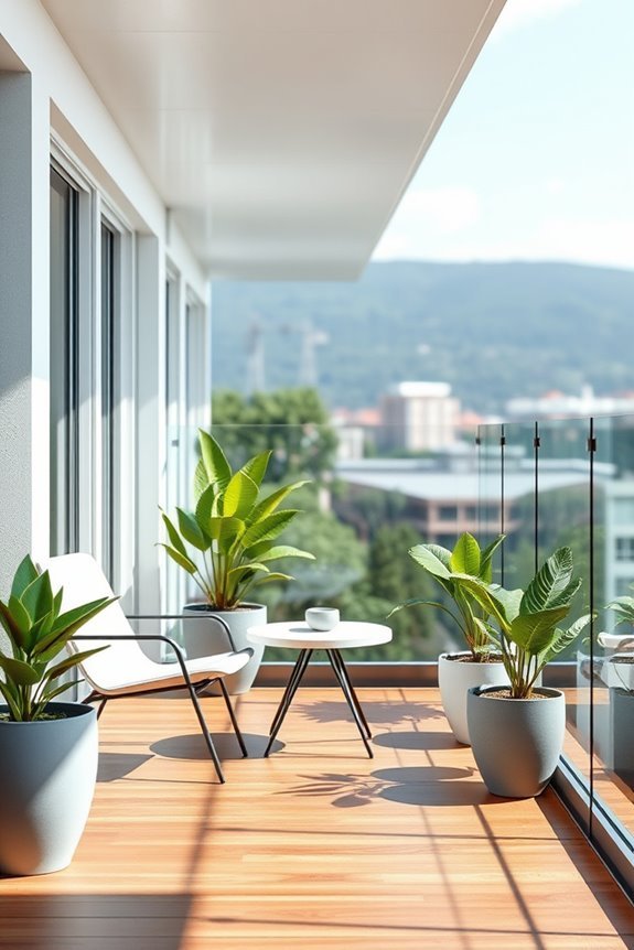 elegant unobstructed glass railings