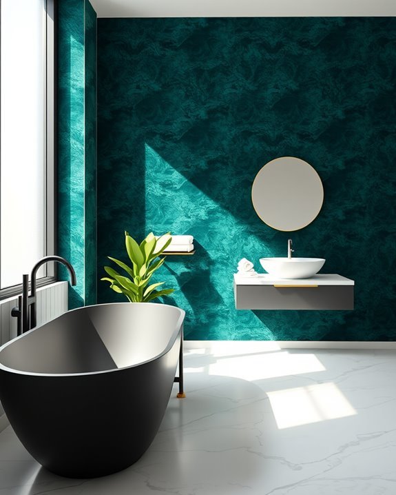 elegant velvet bathroom decor
