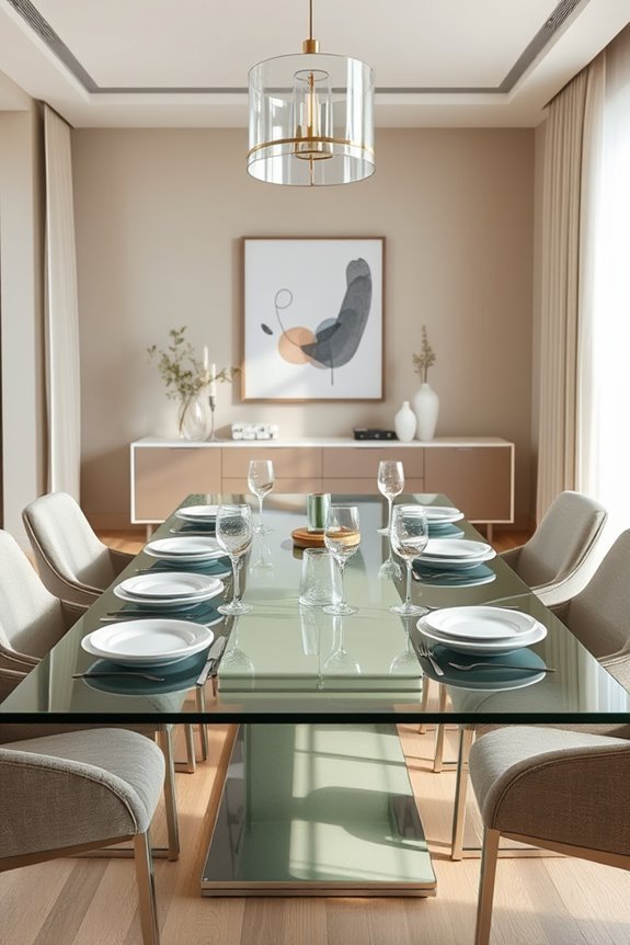 elegant versatile glass dining