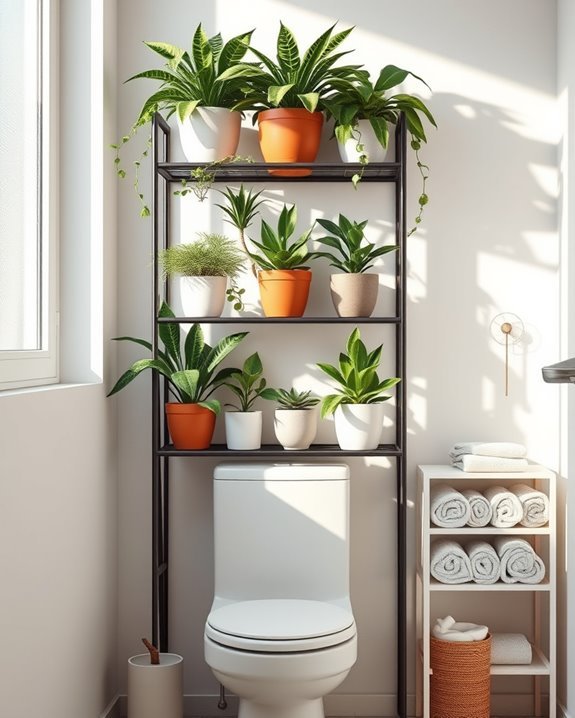 elegant vertical plant display