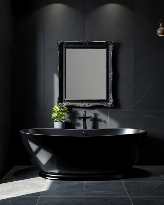 elegant vintage black mirrors