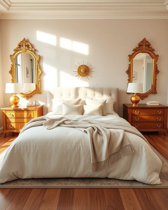 elegant vintage gold mirrors
