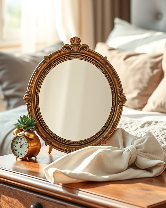 elegant vintage round mirrors