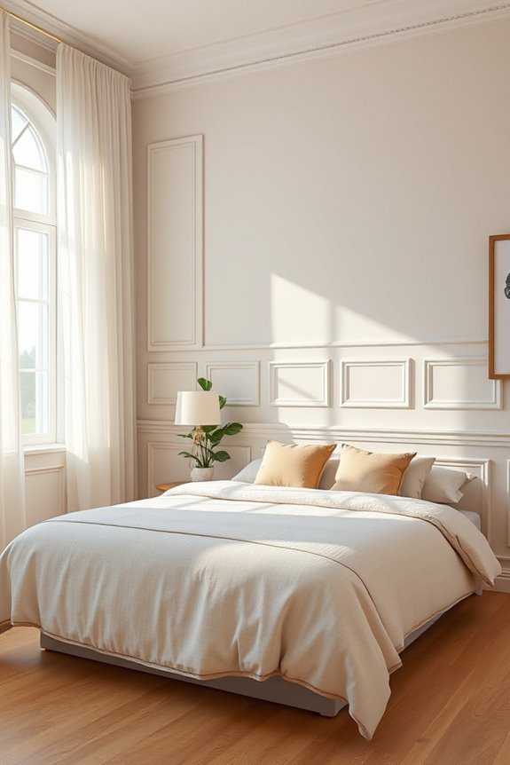 elegant wainscoting enhances bedrooms