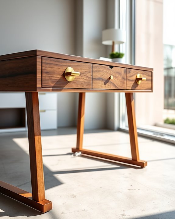 elegant walnut desk design