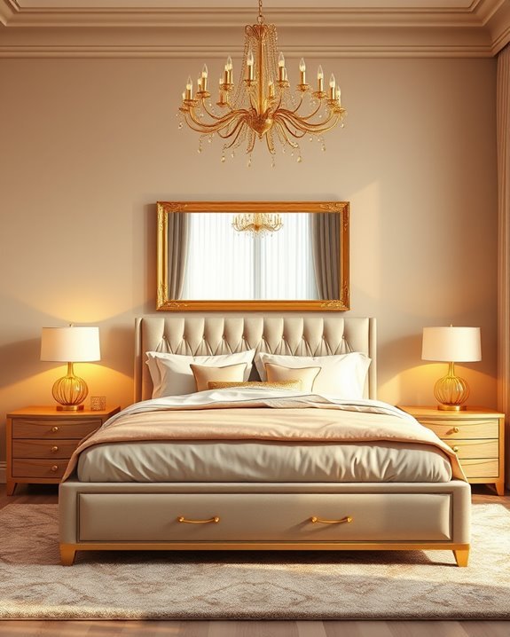 elegant warm gold lighting