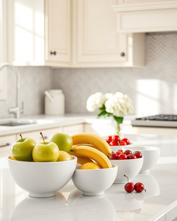 elegant white bowl decor