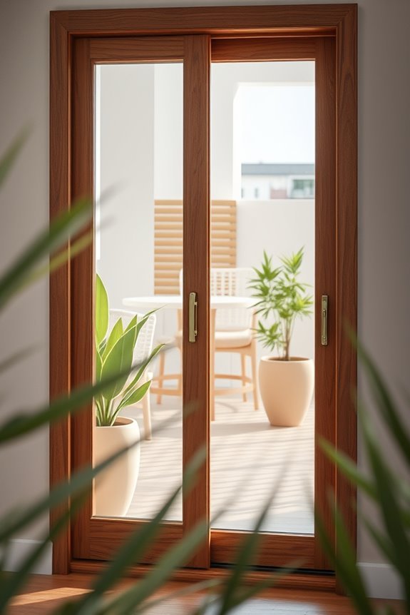 elegant wooden sliding doors