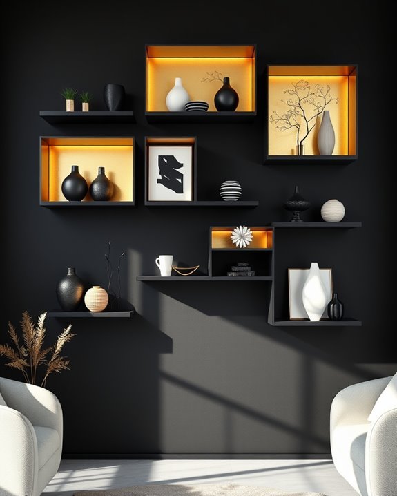 elevate decor with shelves