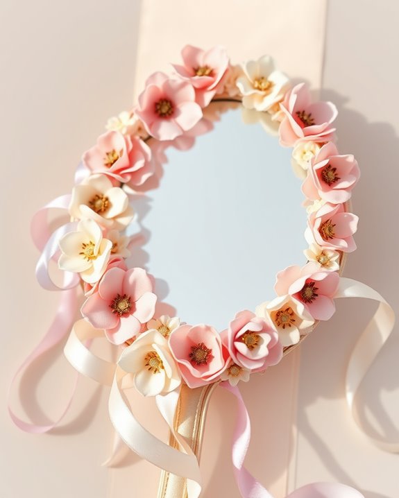 elevate mirror with flowers