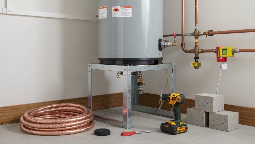 elevate water heater safely