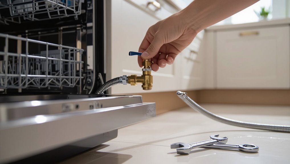 emergency dishwasher water shutdown