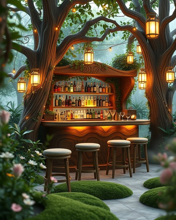 enchanted forest retreat bar