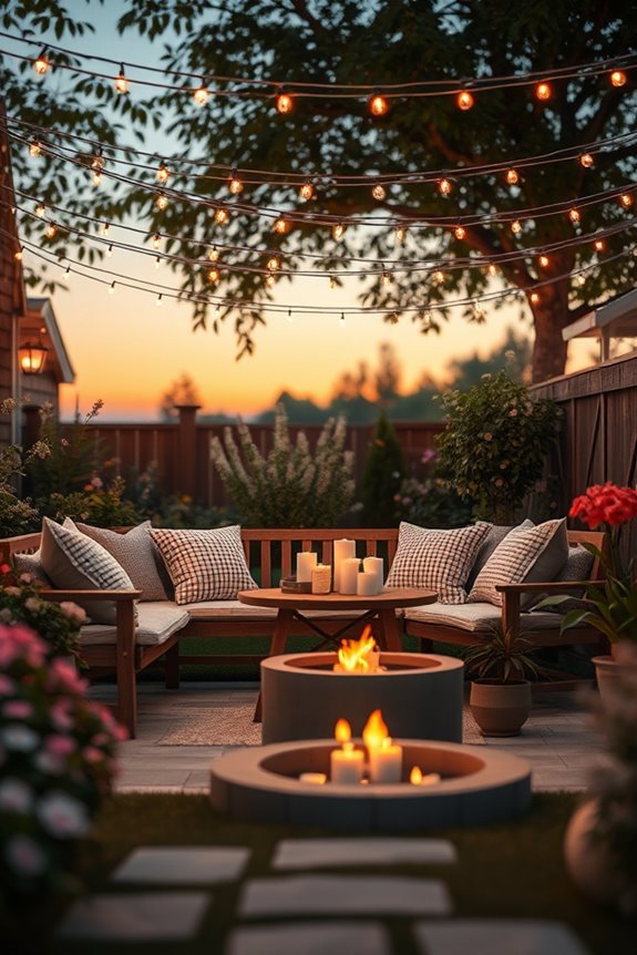 enchanting backyard ambiance lights