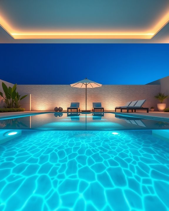 enchanting underwater pool lighting