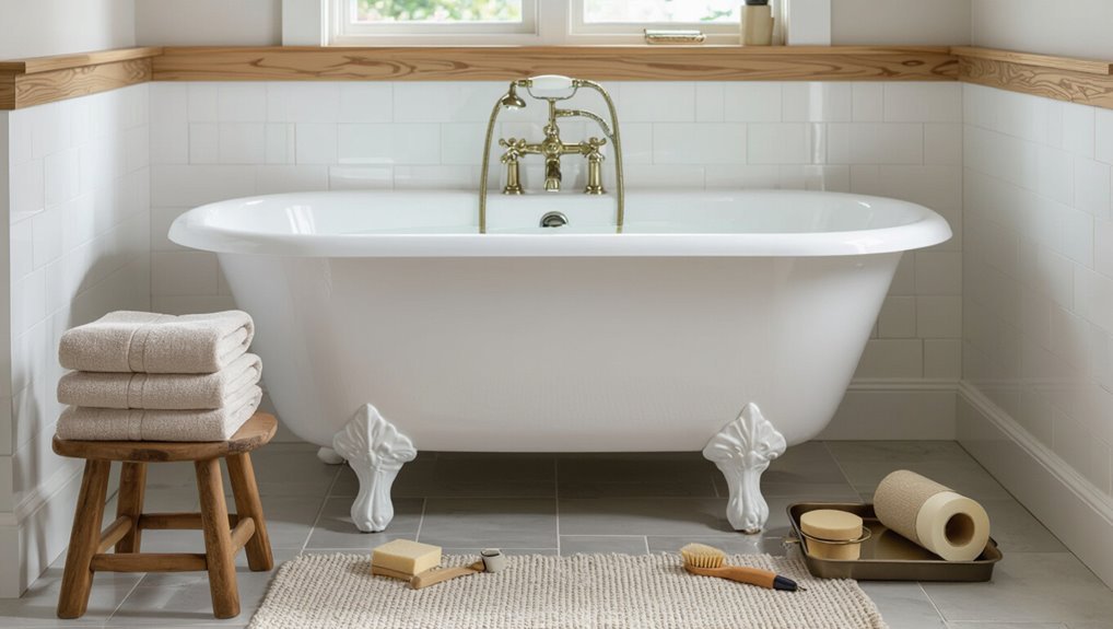 enclose clawfoot tub effectively