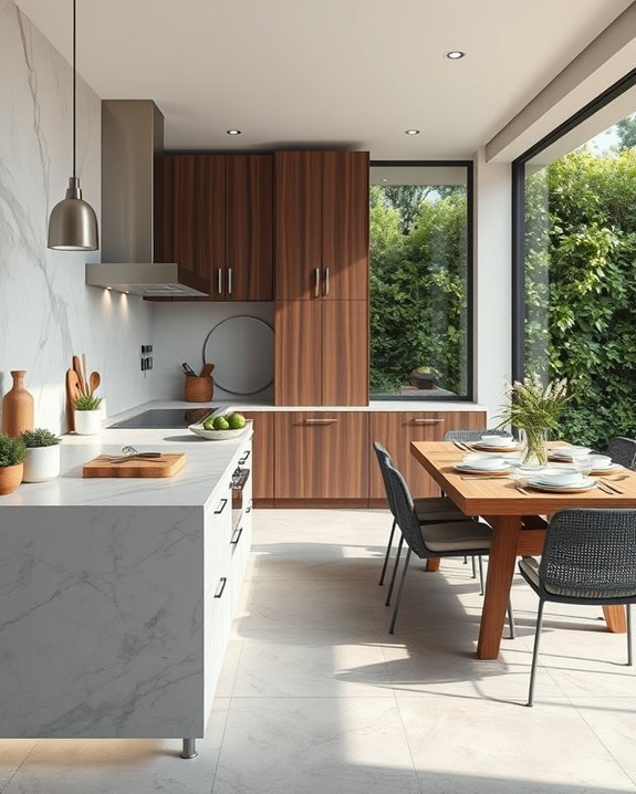 enclosed outdoor cooking oasis