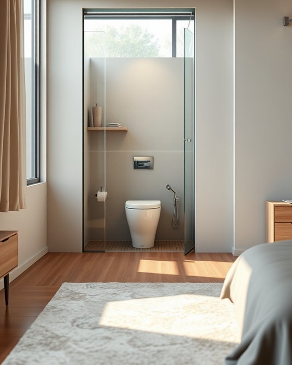 enclosed toilet area design