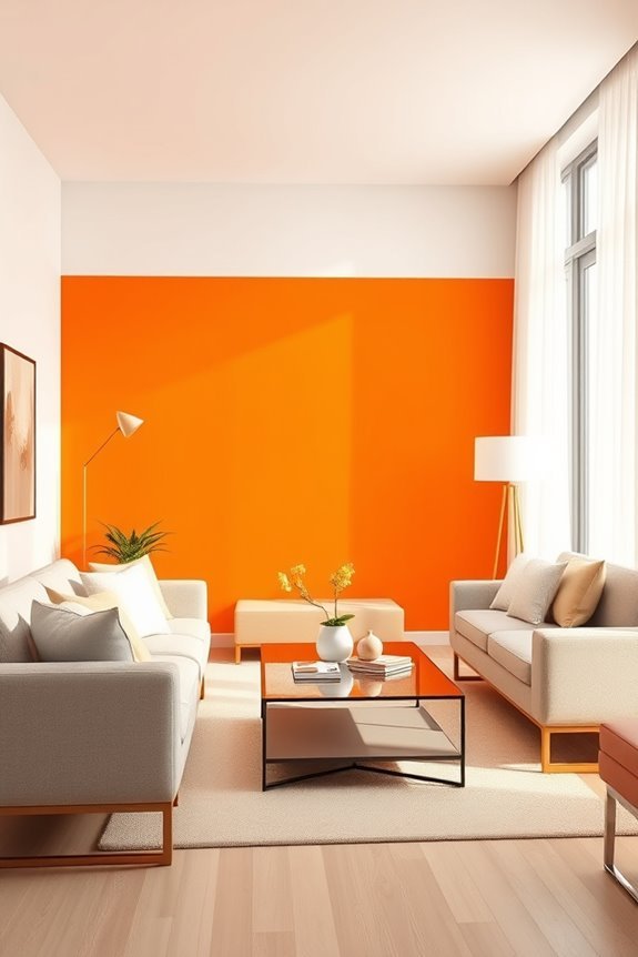 energizing bright orange decor