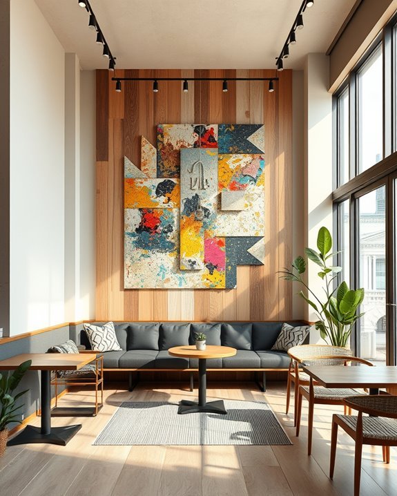 engaging mixed media installations