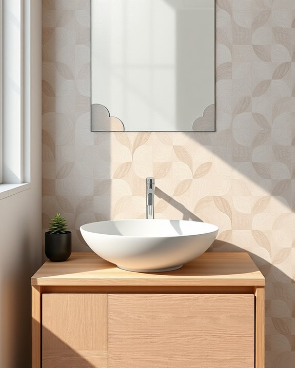 enhance bathroom with backdrops