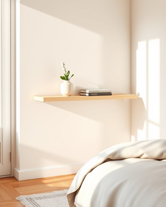 enhance bedroom with shelf