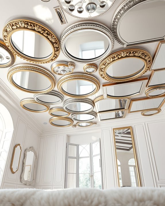 enhance ceilings with mirrors