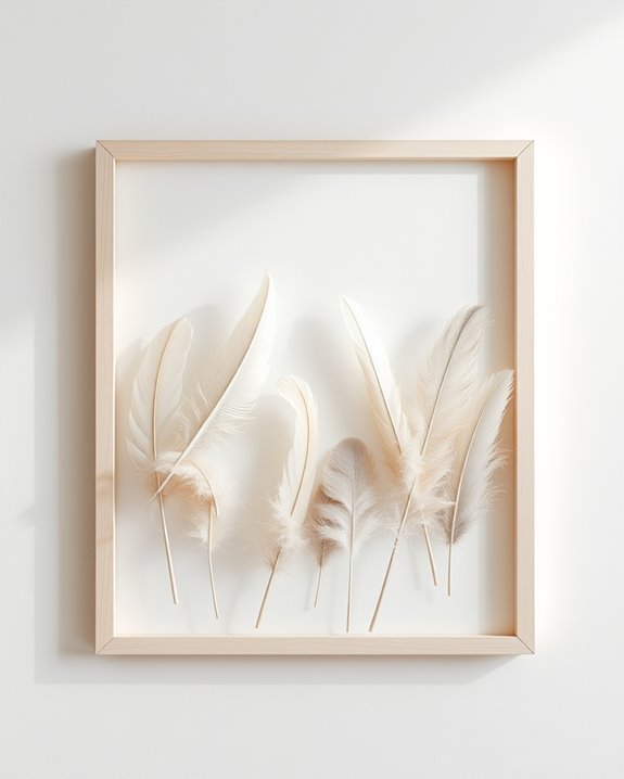 ethereal feather wall decor