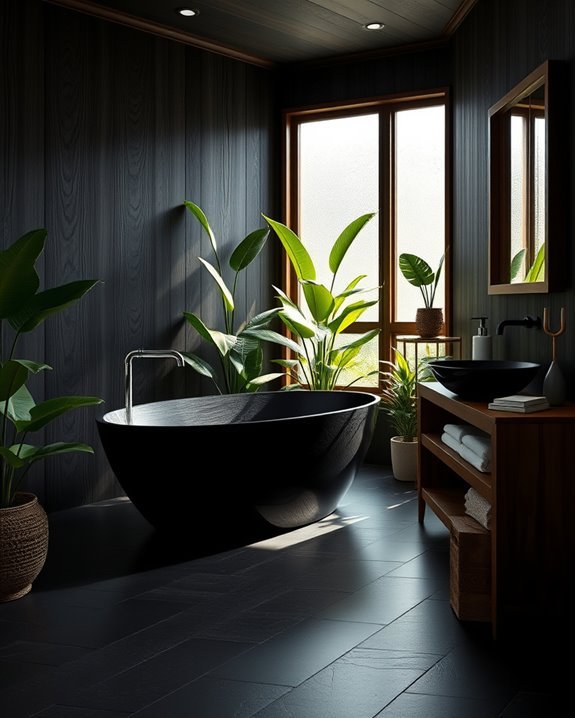 exotic black wood accents