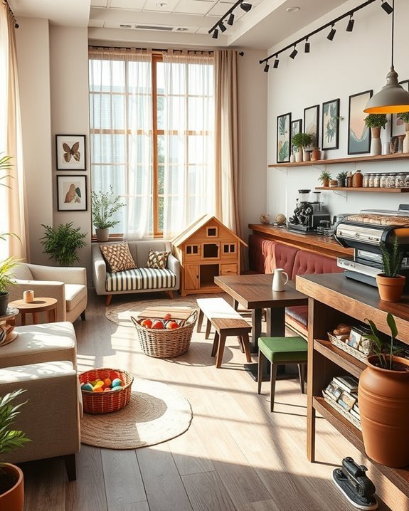 family friendly coffee shop environment