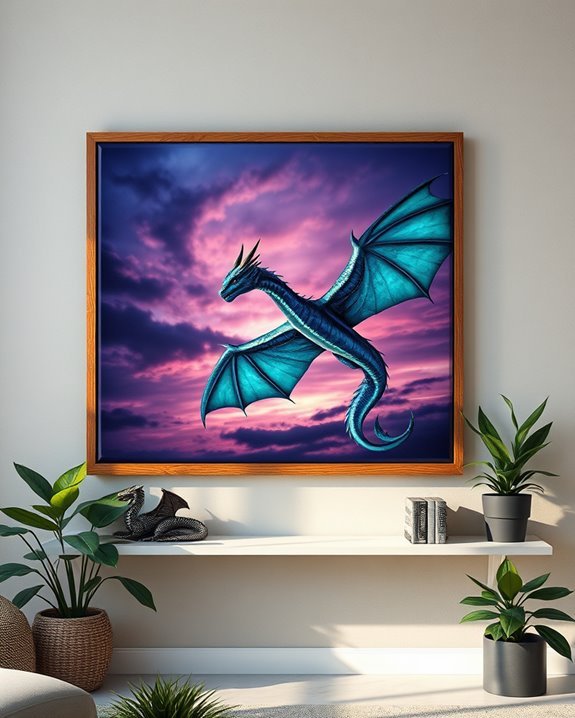 fantasy dragon wall art