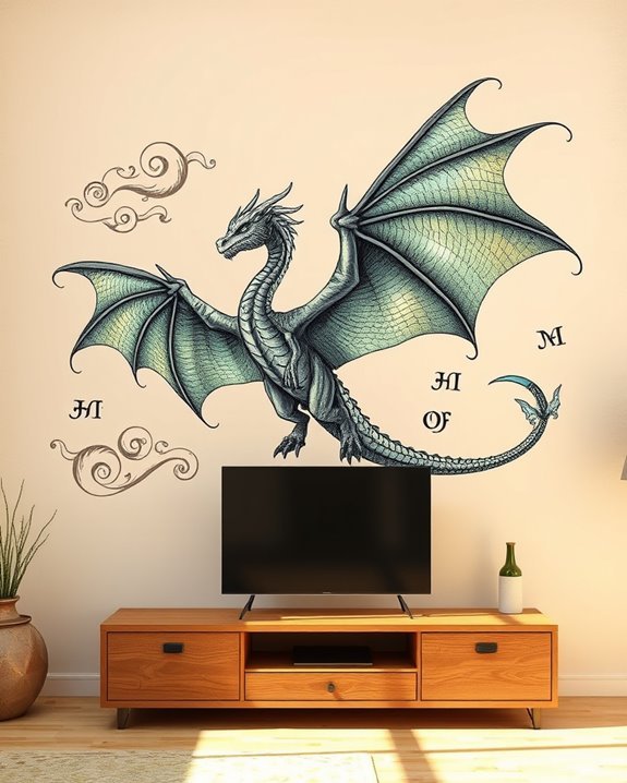 fantasy dragon wall decals