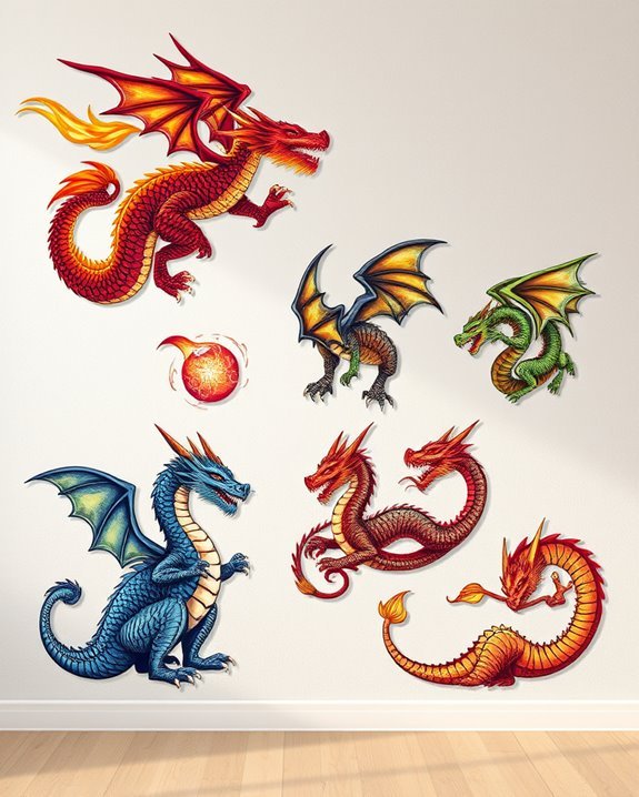 fantasy dragon wall decor