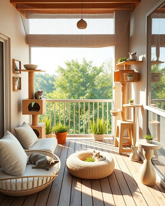 feline paradise on balconies