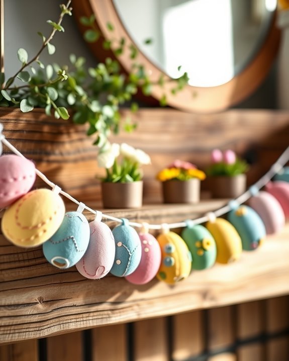 felt easter egg garland