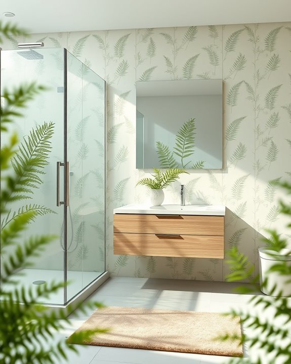 fern patterns enhance decor