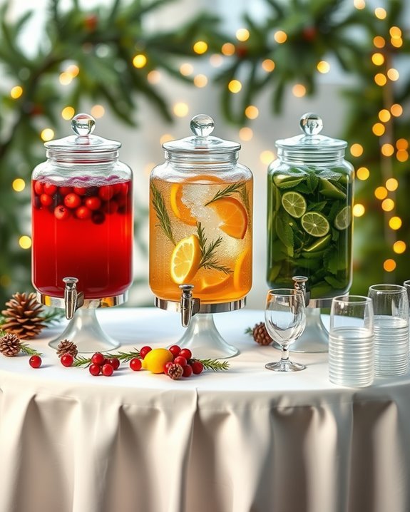 festive beverage presentation ideas