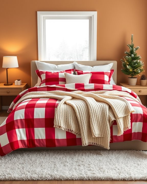 festive holiday bedding transformation