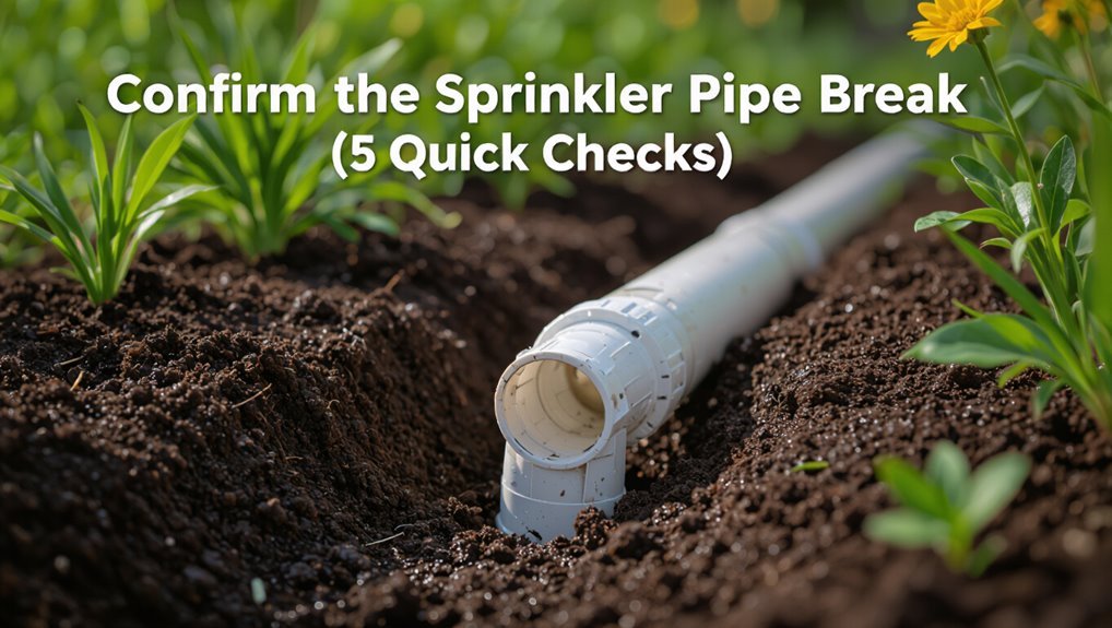 five checks confirm pipe break