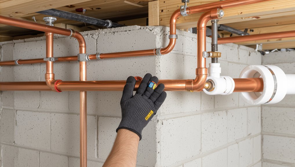fix noisy plumbing pipe banging
