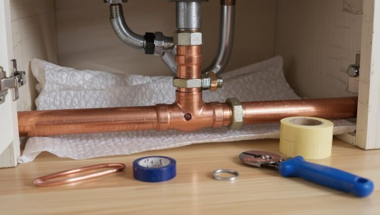 fixing copper pipe leak quickly