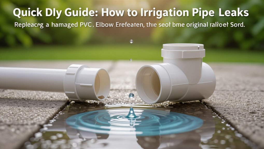 fixing irrigation pipe leaks