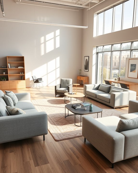 flexible furniture showroom layouts