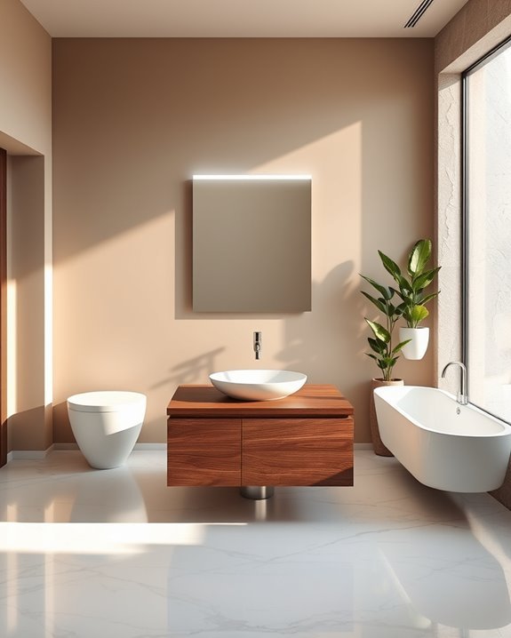 floating fixtures enhance aesthetics