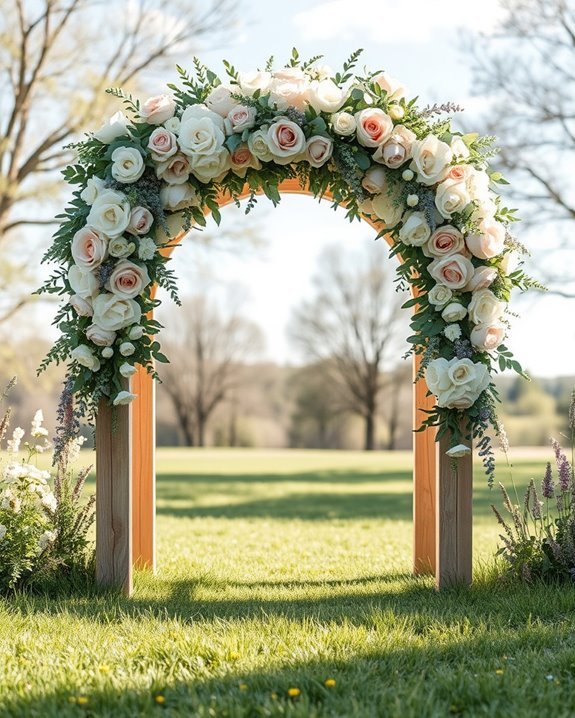 floral archway wedding entrance