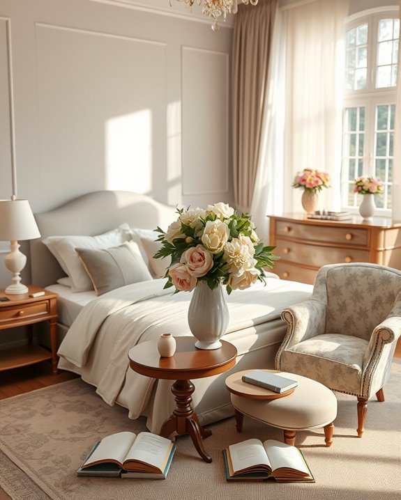 floral decor enhances ambiance